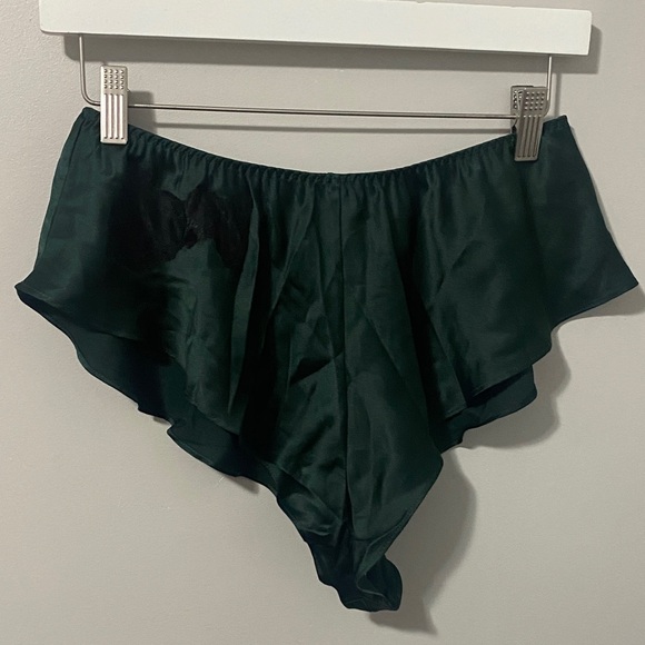 Victoria's Secret Dark Green Satin Panties - NWOT - Picture 1 of 6